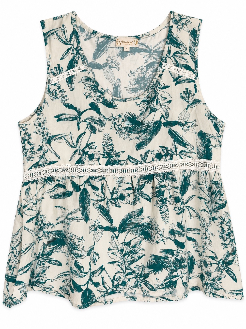 Weekend by Suzanne Betro Floral Peplum Tank Top – Women’s 1X